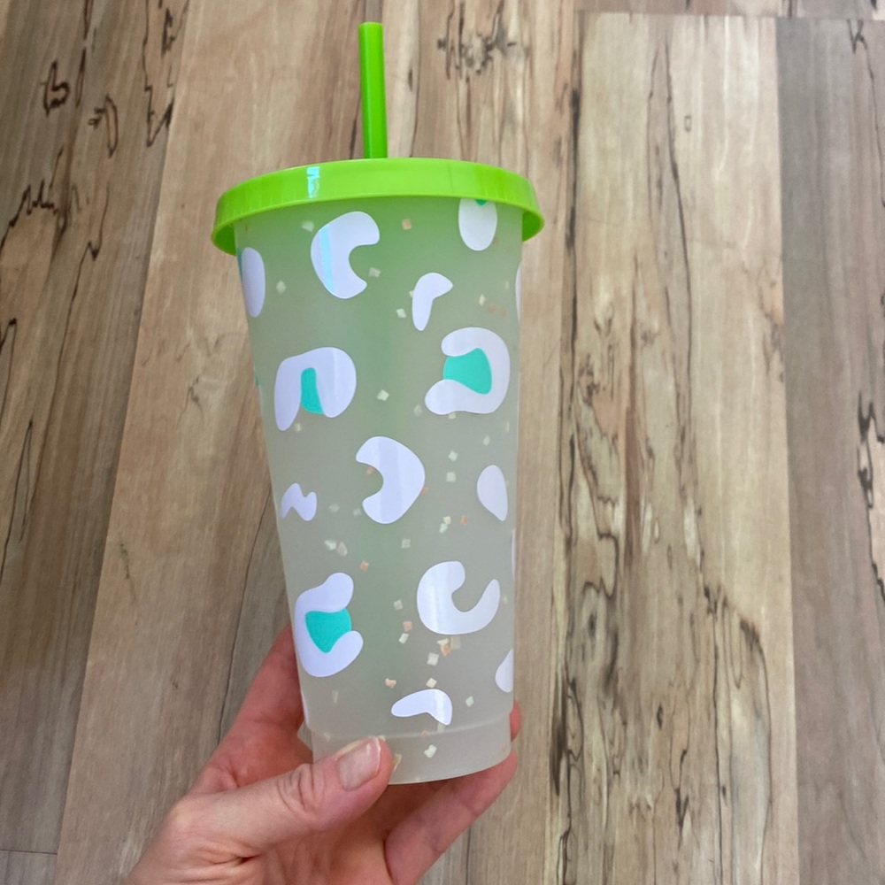 Leopard print handmade cup